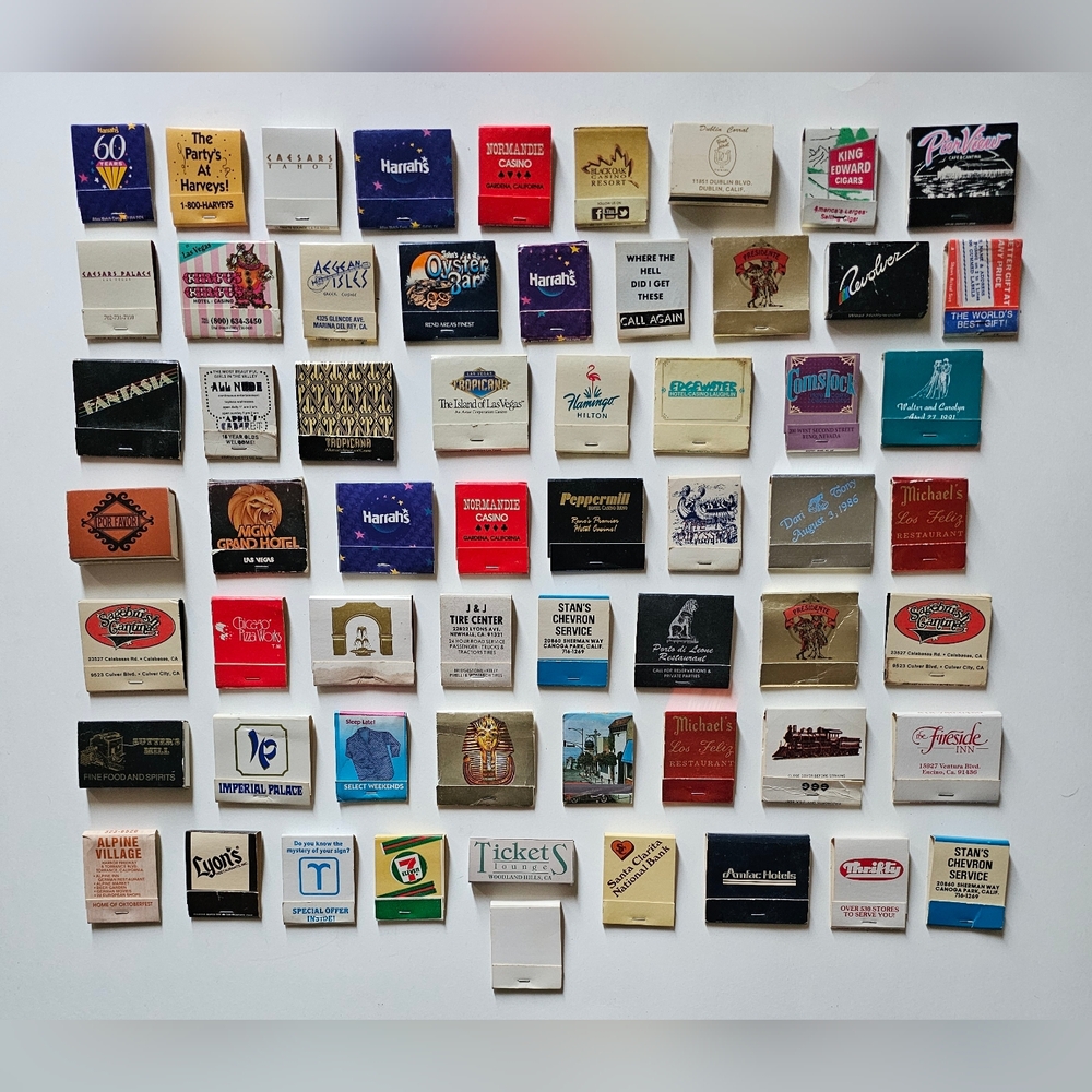 Vintage Lot of Rare Casino, Restaurant, & Adult Matchbooks (Tropicana, Harrah's)